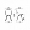 Silla Pure Loop patas madera de Infiniti. Sillas modernas.