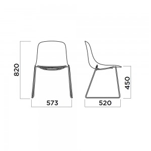 Silla Pure Loop patín de Infiniti. Sillas modernas.