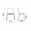 Silla Pure Loop patín de Infiniti. Sillas modernas.