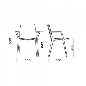 Silla Seame con brazos de Infiniti. Sillas modernas.