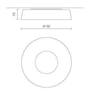 Lámpara techo Circular Pol moderna diseñada para interiores de Martinelli Luce.