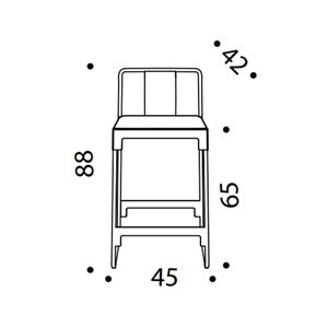 Taburete Mingx Respaldo de Driade. Mobiliario de diseño para interiores.