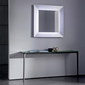 Espejo Denver Up cristal Sovet Italia. Espejo con luz LED y marco perimetral.