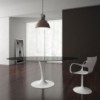 Mesa Flute elíptica Sovet italia. Mesa moderna de cristal ideal para interiores.