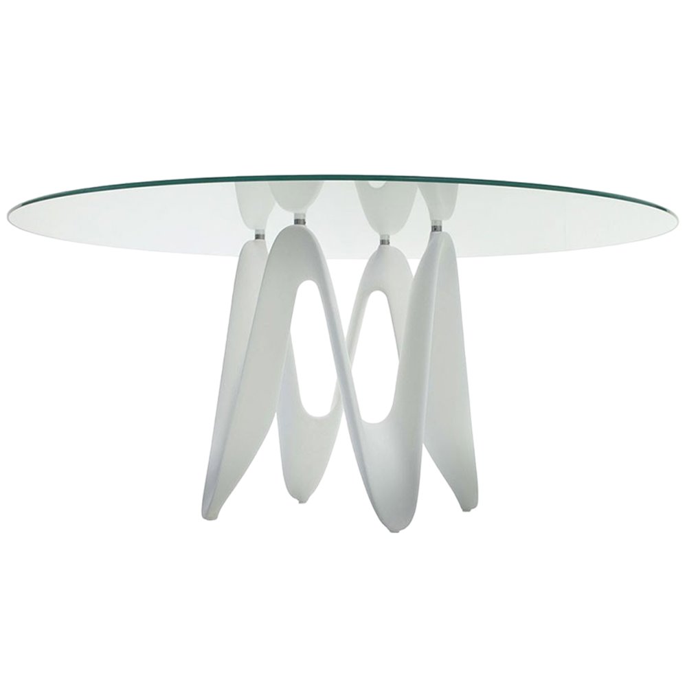Mesa redonda Lambda de Sovet. Mesas redondas de cristal. Mesas de diseño.