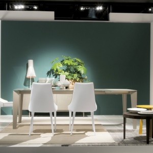 Mesa Cruz Extensible Cristal de Bontempi. Muebles modernos italianos. Mesas extensible para comedor.