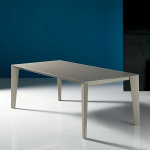 Mesa Cruz Extensible Cristal de Bontempi. Muebles modernos italianos. Mesas extensible para comedor.