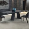 Mesa Fiandre Extensible Cristal/Madera de Bontempi. Muebles modernos italianos.