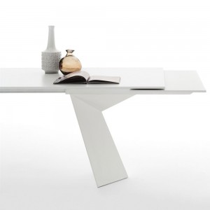 Mesa Fiandre Extensible Cristal/Madera de Bontempi. Muebles modernos italianos.