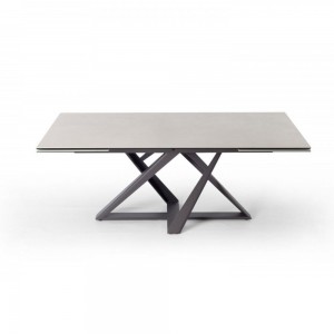 Mesa Millennium extensible mármol de Bontempi. Muebles modernos italianos.