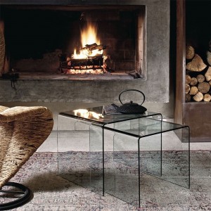 Conjunto Mesas Auxiliares Igloo de Bontempi. Muebles modernos italianos.