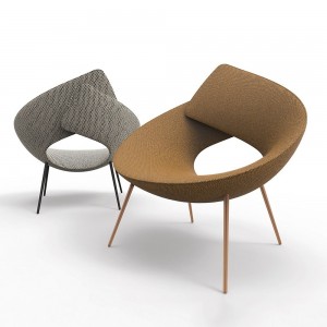 Sillón Lock de Bonaldo. Sillón moderno tapizado. Diseños para interiores.