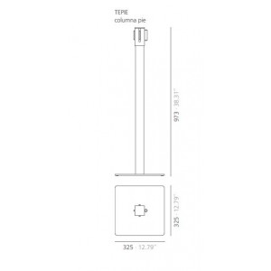 Poste suelo Trec de Systemtronic. Muebles oficina diseño.