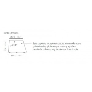 Papelera Conee de Systemtronic. Muebles oficina diseño.