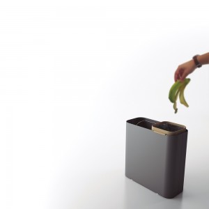 Papelera Drop con contenedor desechos de Systemtronic. Muebles oficina diseño.