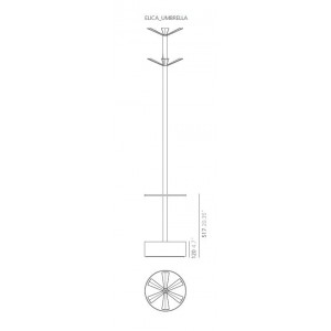 Perchero Elica paragüero de Systemtronic. Complementos para oficina.