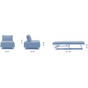 Sillón cama Bibi de Campeggi. Sofas cama de diseño.