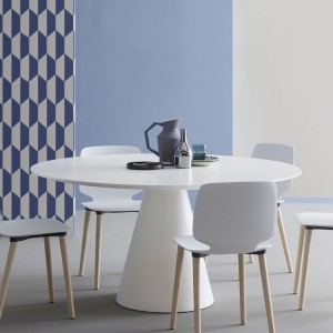 Mesa Ikon redonda de Pedrali. Mesas de diseño. Mesas modernas para oficina.