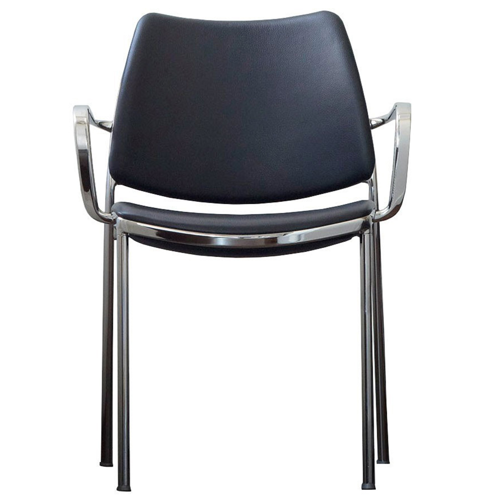 Sillón Gas Cromo Tapizado de Stua. Sillones de diseño moderno para salones u oficinas.