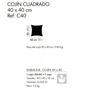 Cojín cuadrado de Stua. Cojines modernos y cómodos para sofás y butacas.