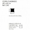 Cojín cuadrado de Stua. Cojines modernos y cómodos para sofás y butacas.