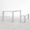 Mesa Deneb Compacto de Stua. Mesa de Hpl blanco apta para espacios exteriores.