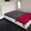 Cama Squaring alto de Bonaldo. Mobiliario de diseño. Diseño moderno.