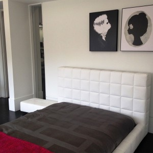 Cama Squaring alto de Bonaldo. Mobiliario de diseño. Diseño moderno.