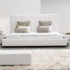 Cama Squaring alto de Bonaldo. Mobiliario de diseño. Diseño moderno.