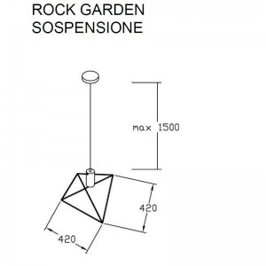 Lámpara suspensión Rock Garden de Pallucco. Lámparas modernas de diseño.