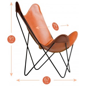 Sillón Bonet - Cuero Soft. Bkf de Sillas clásicas del diseño.