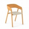 Sillón Mava MAV101/2 Punt. Silla con asiento tapizado. Sillas de diseño.
