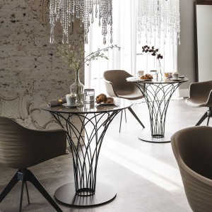 Mesa Nido Keramik Bistrot de Cattelan Italia. Mobiliario moderno. Mesa bistrot.