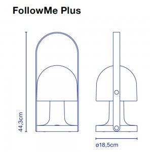 Lámpara de sobremesa Follow me Plus de Marset. Lámparas de diseño moderno.