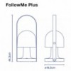 Lámpara de sobremesa Follow me Plus de Marset. Lámparas de diseño moderno.