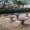 Taburete Ris de  DVelas. Muebles de exterior con velas