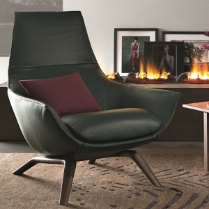 Butaca Ermes fija de Misura Emme. Muebles modernos de diseño.