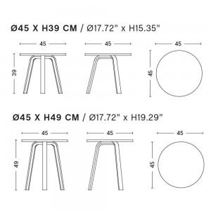Mesa auxiliar Bella Coffee de Hay en madera para salones modernos.