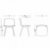 Silla AAC 13 tapizada de Hay, estilo nórdico y asiento tapizado para comedor.