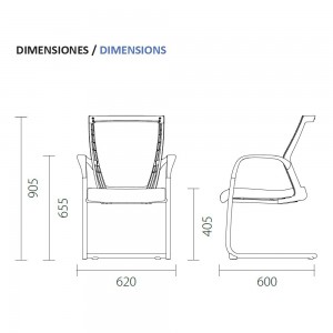 Silla Confidente T503 F de Sidiz. Diseño de sillas de oficina modernas.