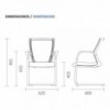 Silla Confidente T503 F de Sidiz. Diseño de sillas de oficina modernas.