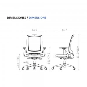 Silla giratoria operativa Miró AP Sidiz. Sillas de oficina. Diseño ergonómico.