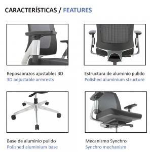 Silla giratoria operativa Miró AP Sidiz. Sillas de oficina. Diseño ergonómico.