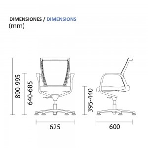 Silla operativa T503 FPGR de Sidiz. Sillas de diseño moderno para oficina.