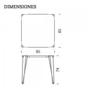 Mesa Rambla de Mobles 114. Mesa de diseño perfecta para jardín o salón.