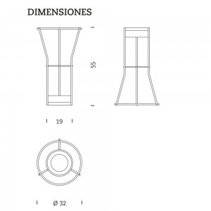 Paragüero-Cenicero Tombal de Mobles 114. Complementos de diseño para hogar.