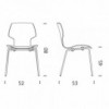 Silla Gràcia Metal Mobles 114. Moderna silla ideal para espacios contract.