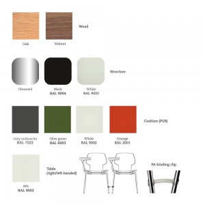 Silla Gràcia Table de Mobles 114. Silla moderna ideal para estudios o clases.