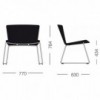 Sillón Slam Lounge patín de Sellex. Mobiliario contract. Butacas de diseño.