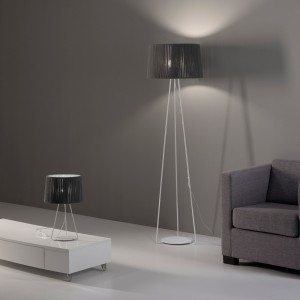 Lámpara pie Drum LED trípode de Fm Iluminación. Lámparas modernas